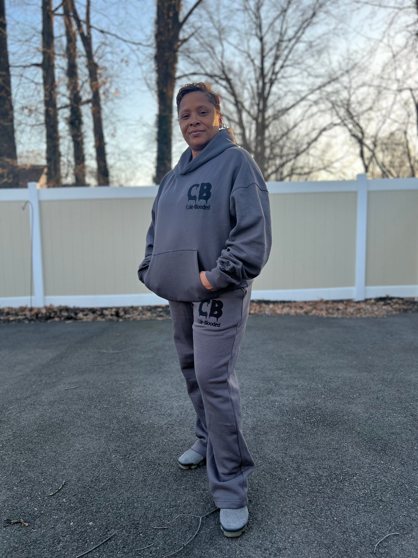 Dark Grey CB Sweatsuit Set